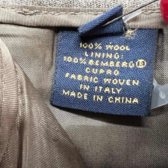 Brooks Brothers Pants Womens 12 Petite Wool Super 120s Vitale Barberis Canonico - Picture 10 of 13